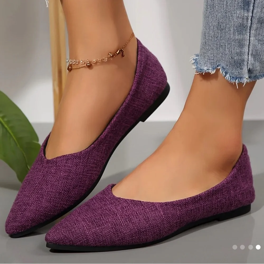Purple Women's Flats - Picture 2 of 2